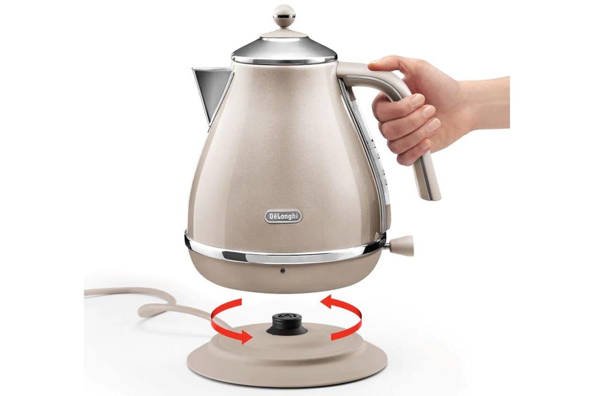 DeLonghi 1.7L Icona Metallics Kettle | KBOT3001BG | Beige-3