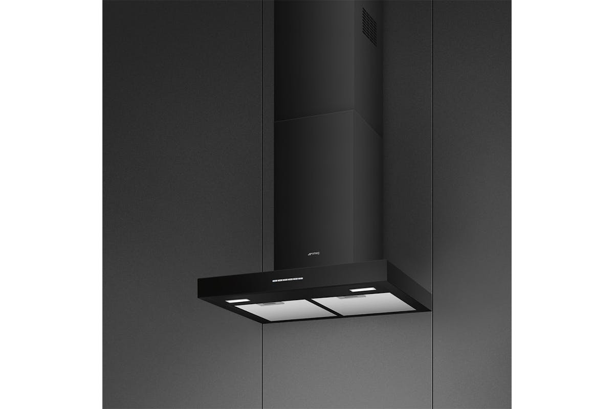 Smeg 60 cm Chimney Cooker Hood | KBT600BL | Black-2