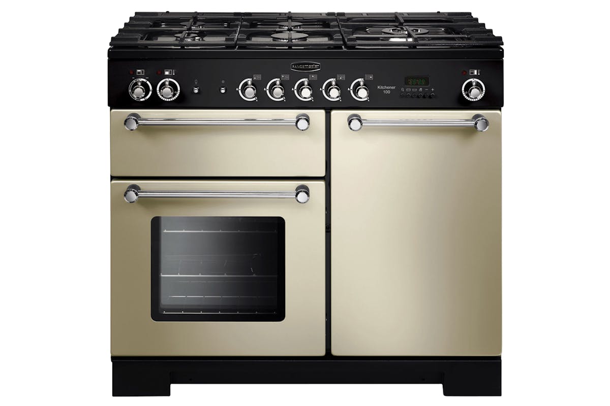 Rangemaster Kitchener 100cm Dual Fuel Range Cooker | KCH100DFFCR/C | Cream