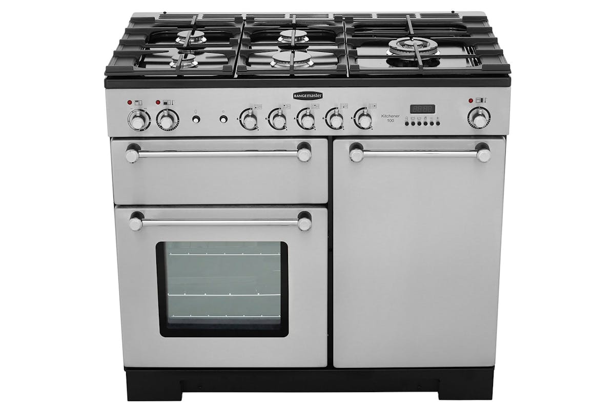Rangemaster Kitchener 100cm Dual Fuel Range Cooker | KCH100DFFSS/C | Stainless Steel-5