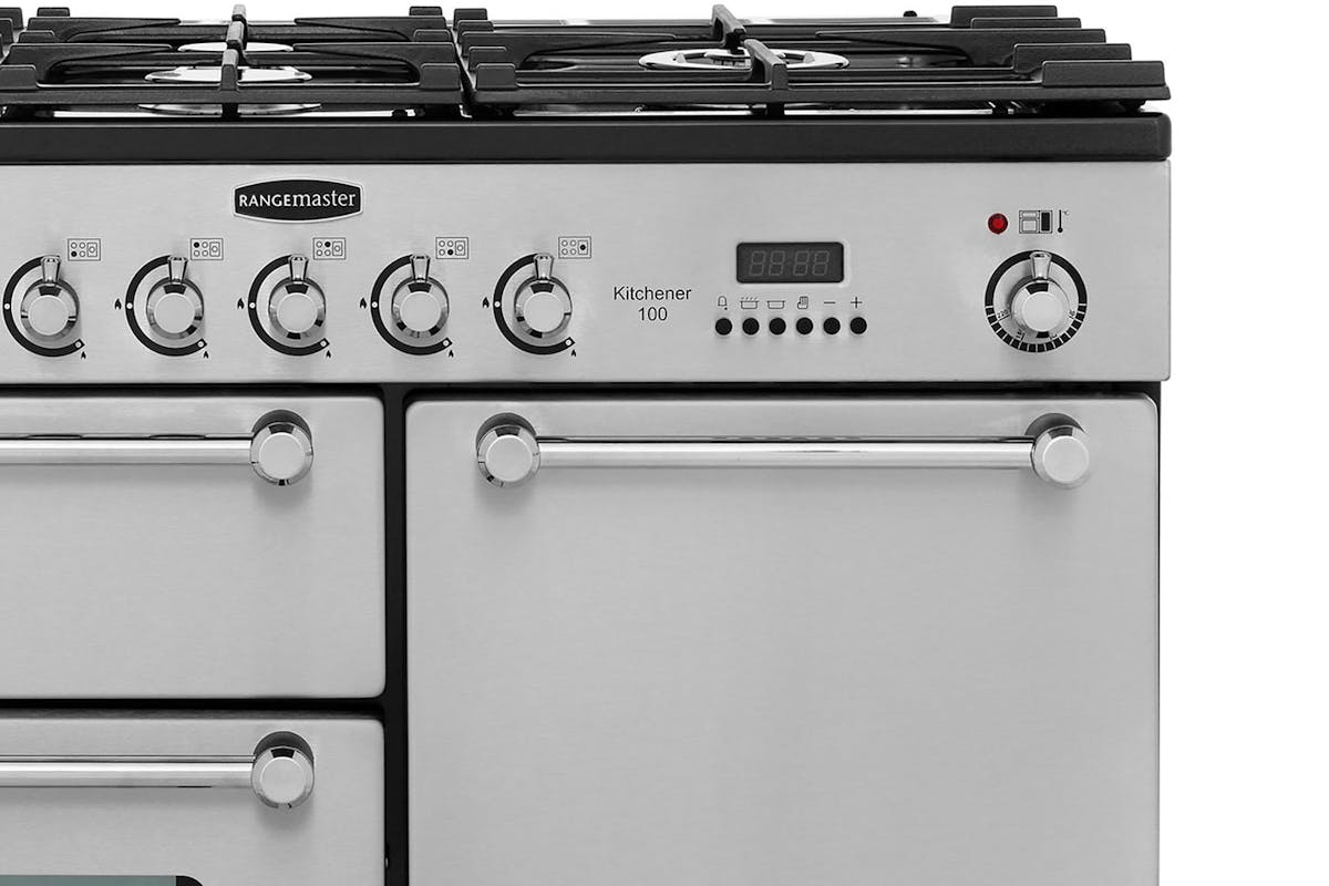 Rangemaster Kitchener 100cm Dual Fuel Range Cooker | KCH100DFFSS/C | Stainless Steel-8