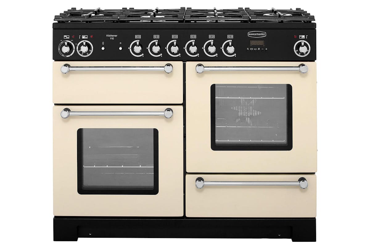 Rangemaster Kitchener 110cm Dual Fuel Range Cooker | KCH110DFFCR/C | Cream