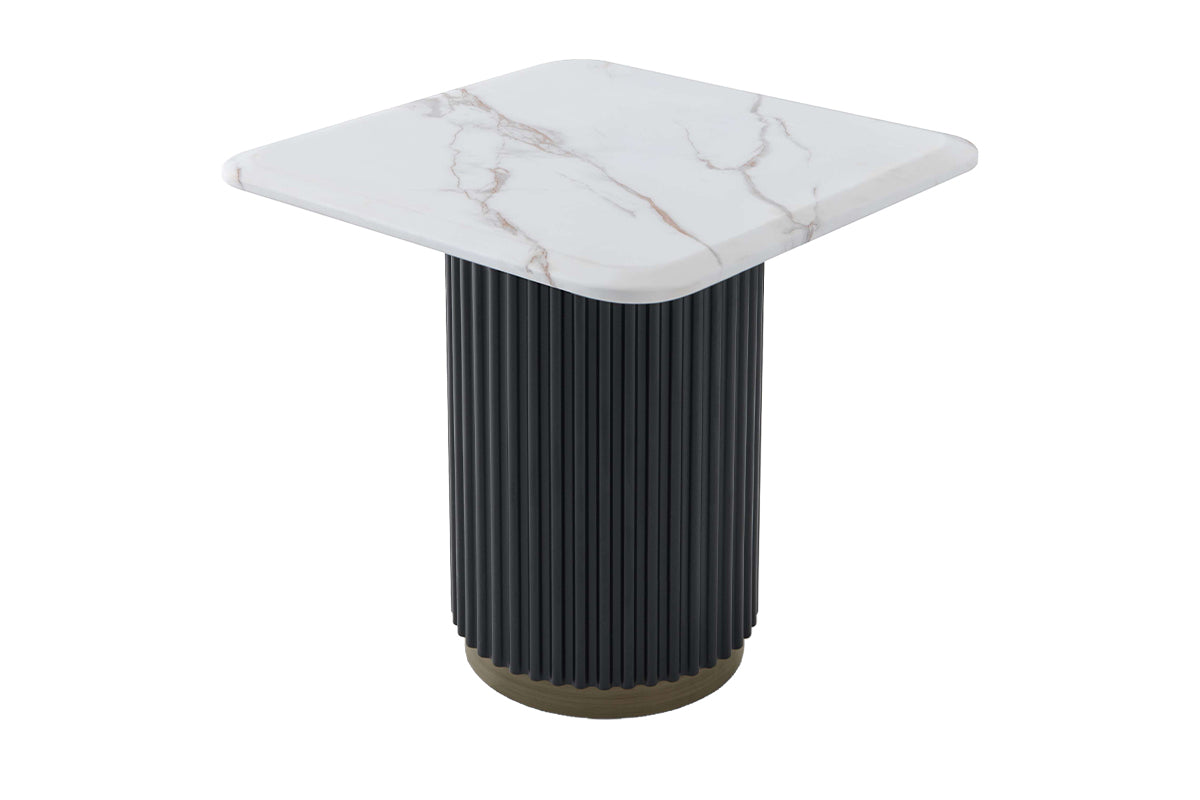 Kolbi Square Side Table | Black/White