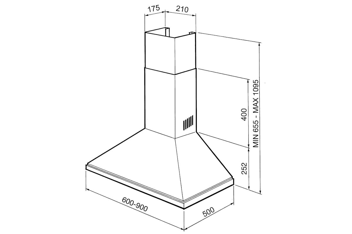 Smeg 90cm Chimney Hood | KSED95XE-7