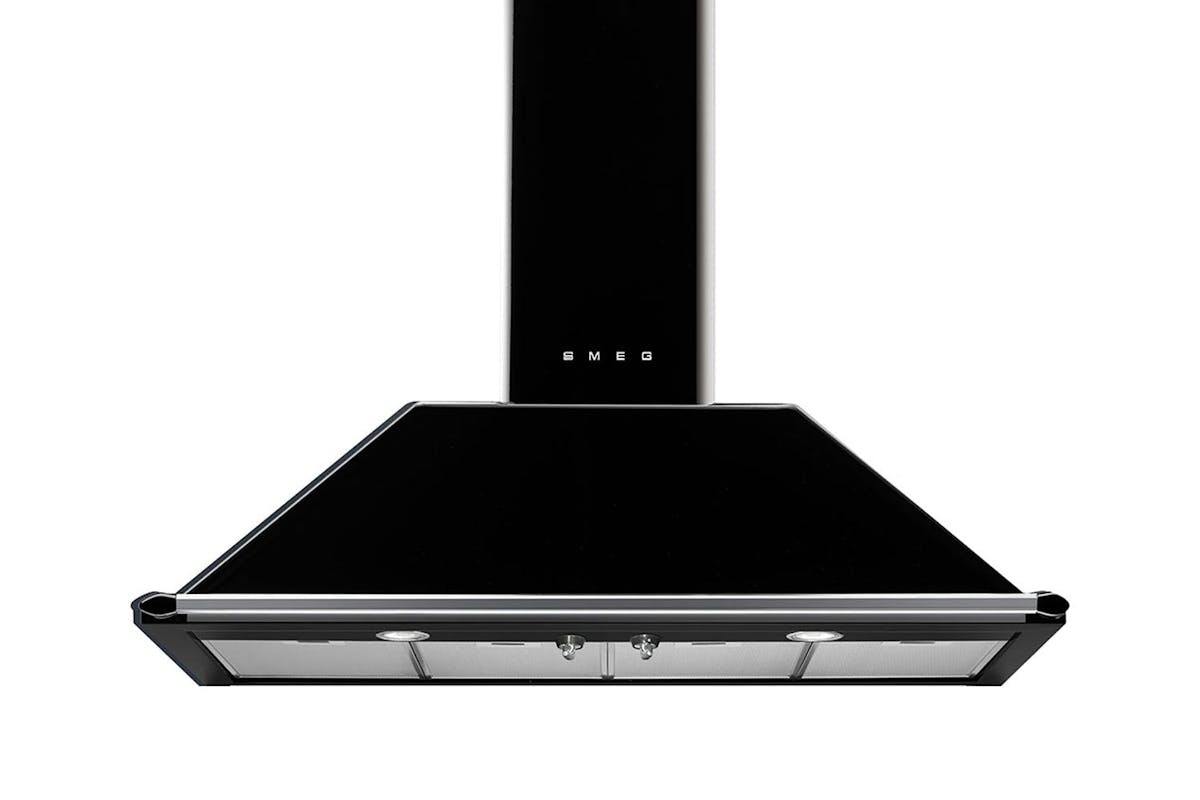 Smeg 110cm Victoria Aesthetic Chimney Cooker Hood | KT110BLE | Black-2