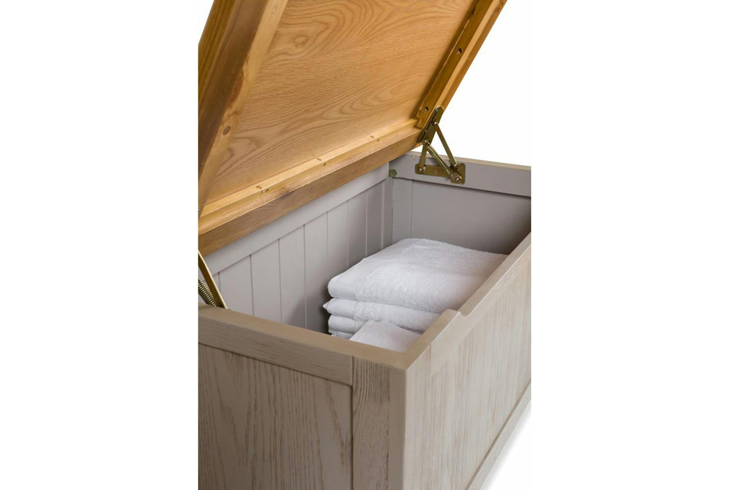 Lancaster Blanket Box | Aged Grey/Oak-8