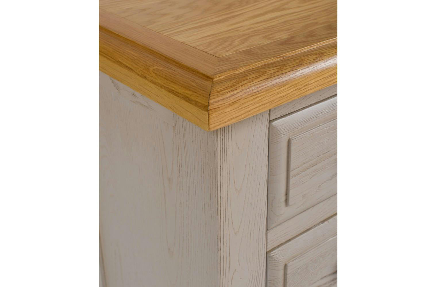 Lancaster Bedside Locker | 3 Drawer | Aged Grey/Oak-7