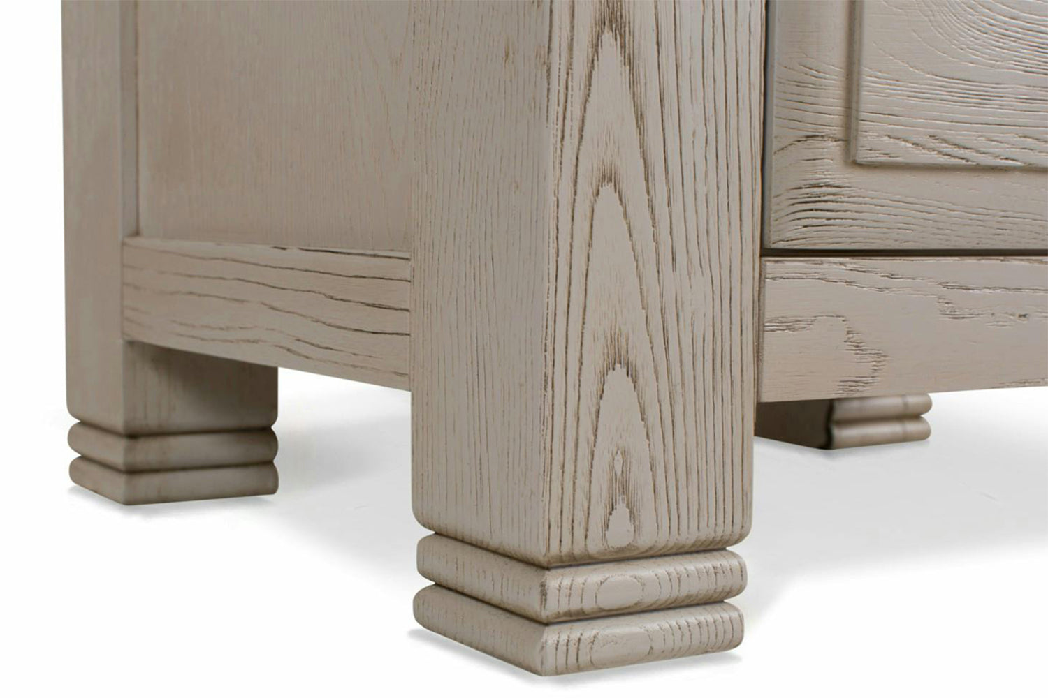 Lancaster Bedside Locker | 3 Drawer | Aged Grey/Oak-6