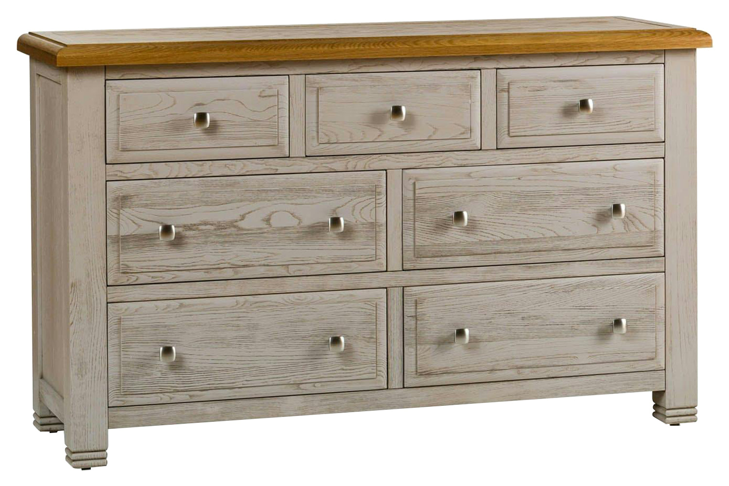 Lancaster Dresser | 3+4 Drawer | Aged Grey/Oak-4