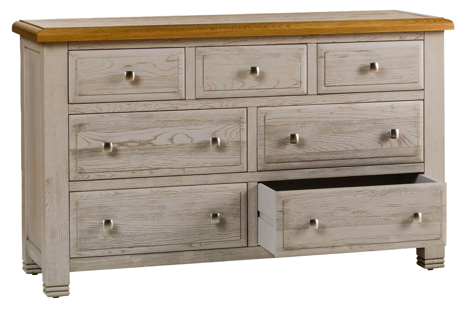 Lancaster Dresser | 3+4 Drawer | Aged Grey/Oak-5
