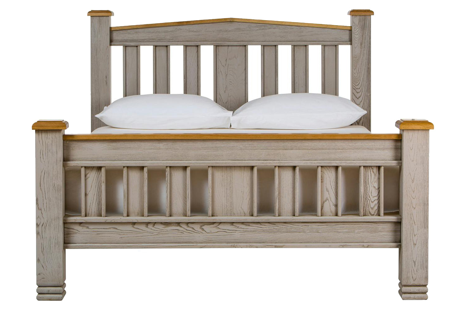 Lancaster Bed Frame | King | 5ft | Aged Grey/Oak-5
