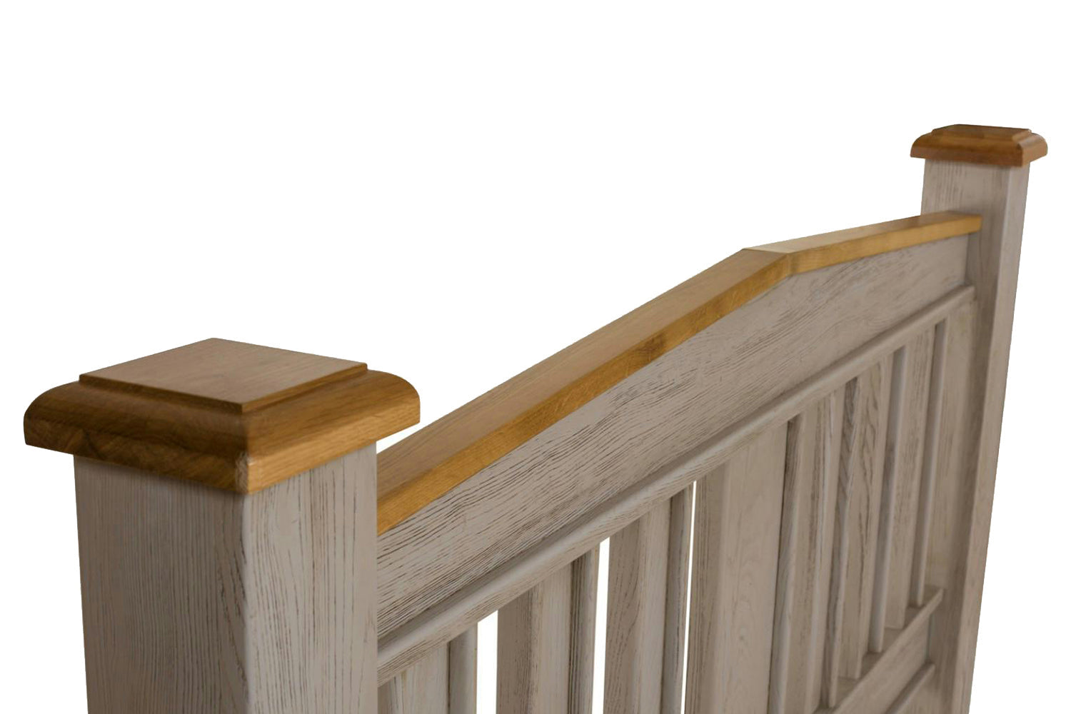 Lancaster Bed Frame | King | 5ft | Aged Grey/Oak-7