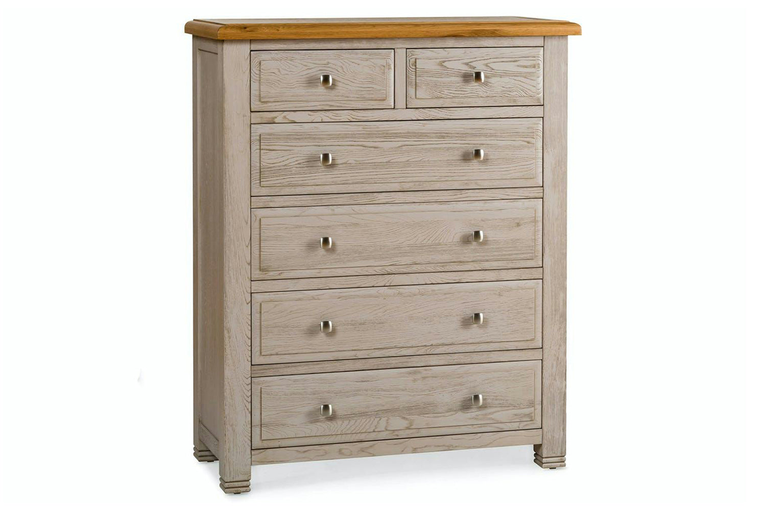 Lancaster Chest Of Drawer | 2+4 Drawer | Aged Grey/Oak-2