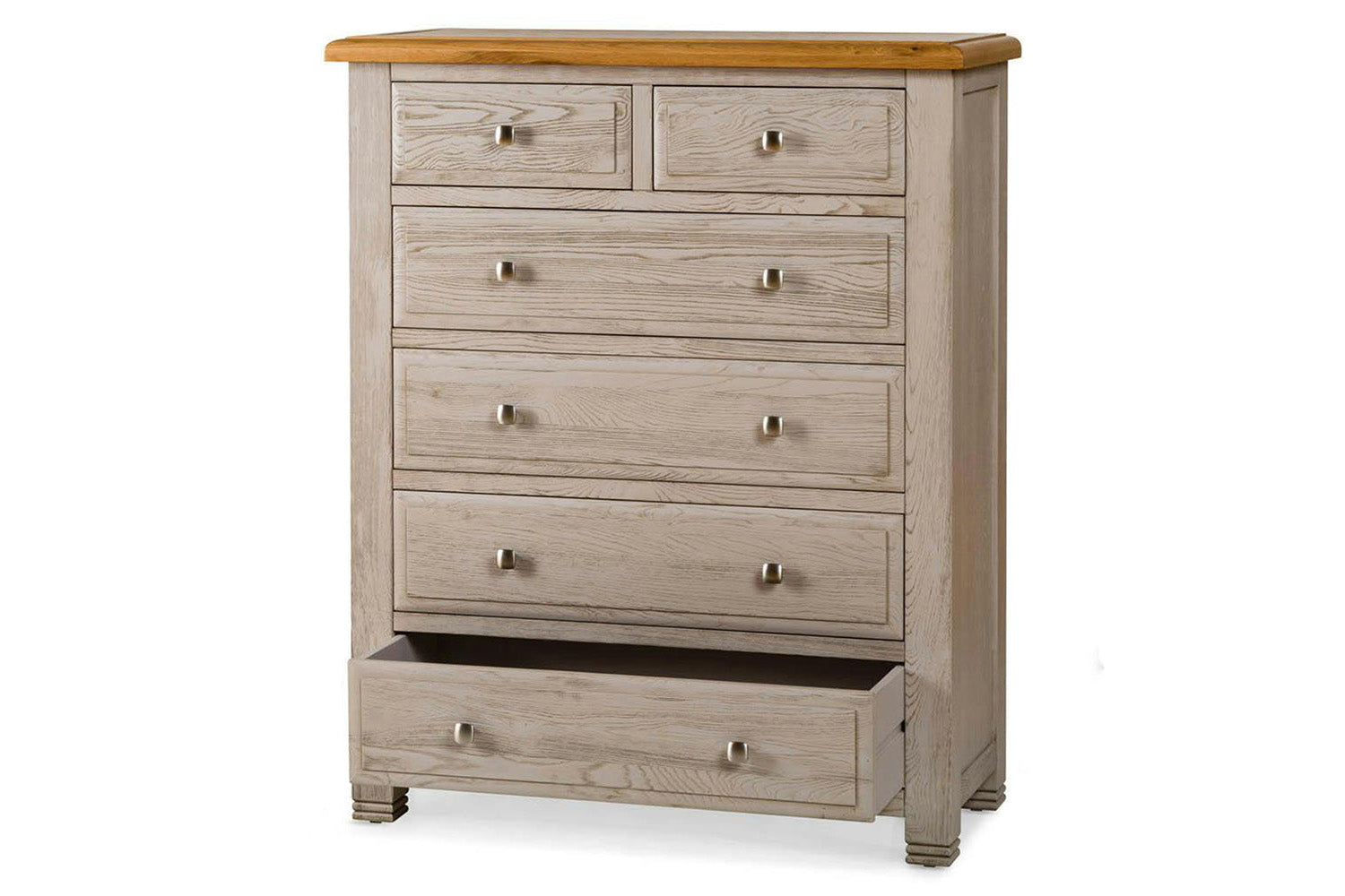 Lancaster Chest Of Drawer | 2+4 Drawer | Aged Grey/Oak-5