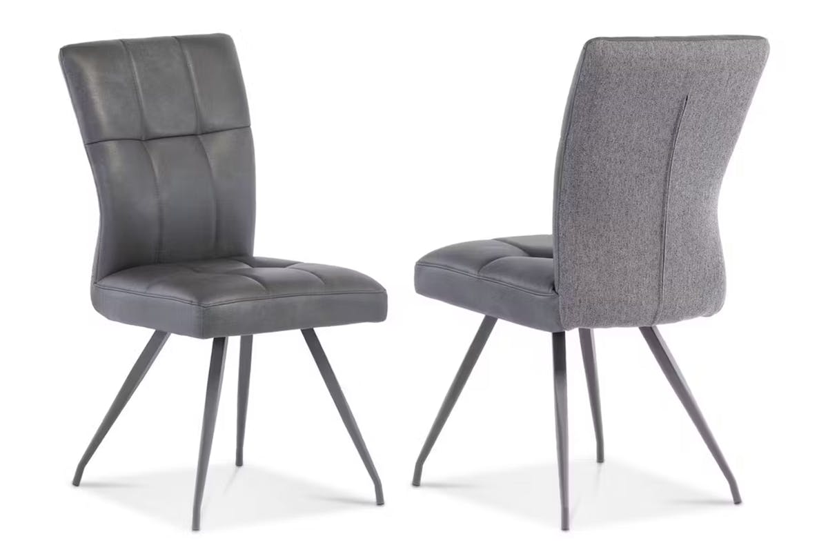 Kabana Dining Chairs | Leather | Grey | Set of 2-3