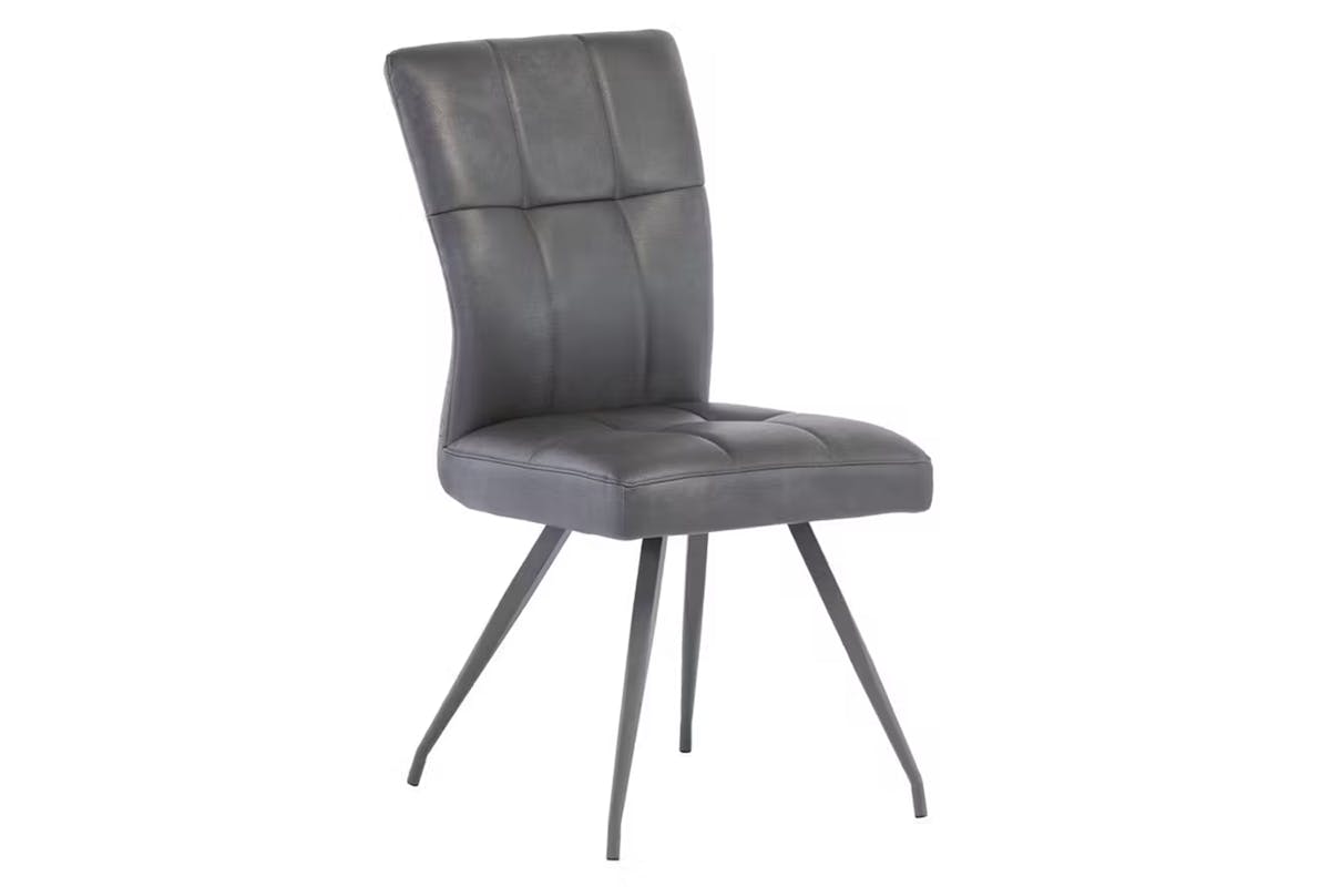 Kabana Dining Chairs | Leather | Grey | Set of 2