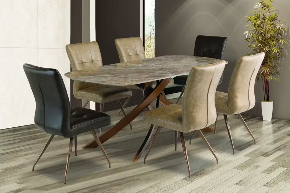 Kabana Dining Chairs | Leather | Brown | Set of 2-2