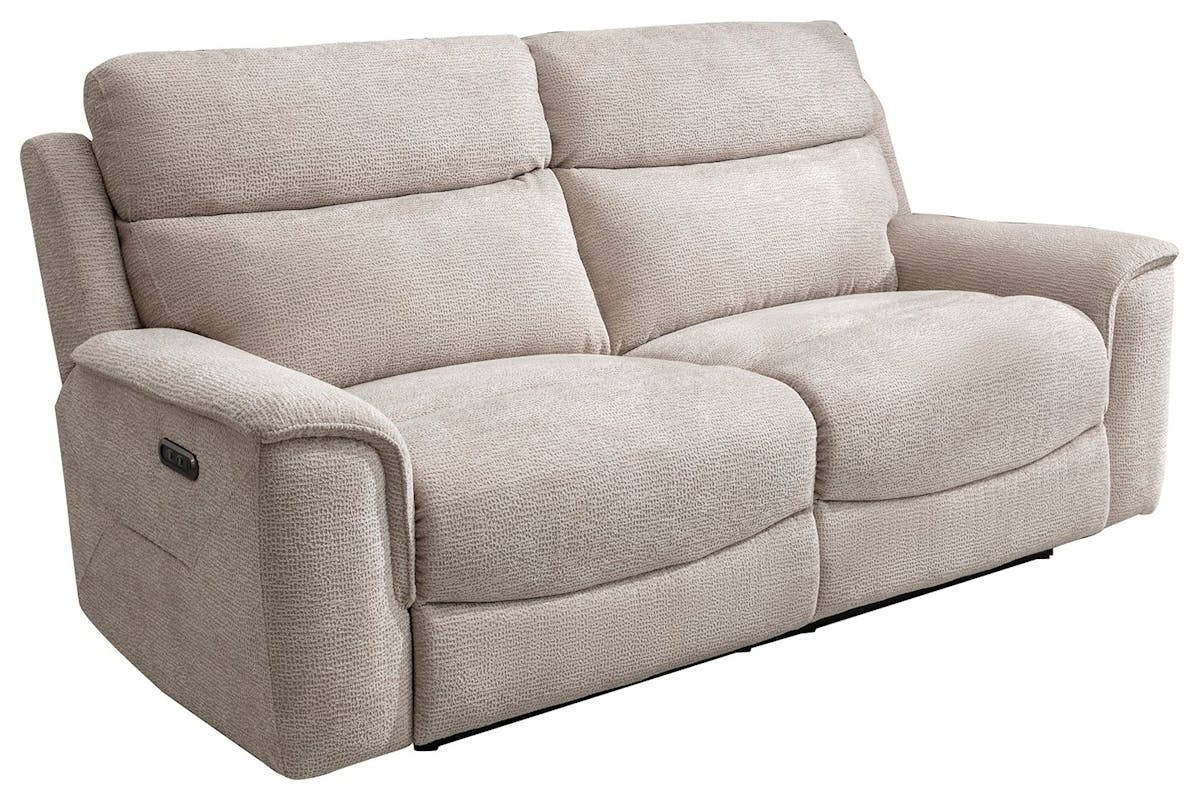 Kent 3 Seater Sofa | Power Recliner | Fabric | Mink