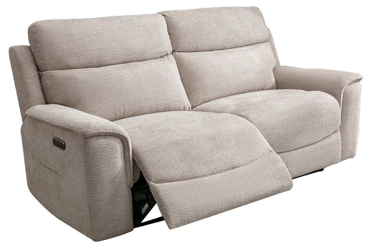 Kent 3 Seater Sofa | Power Recliner | Fabric | Mink-3