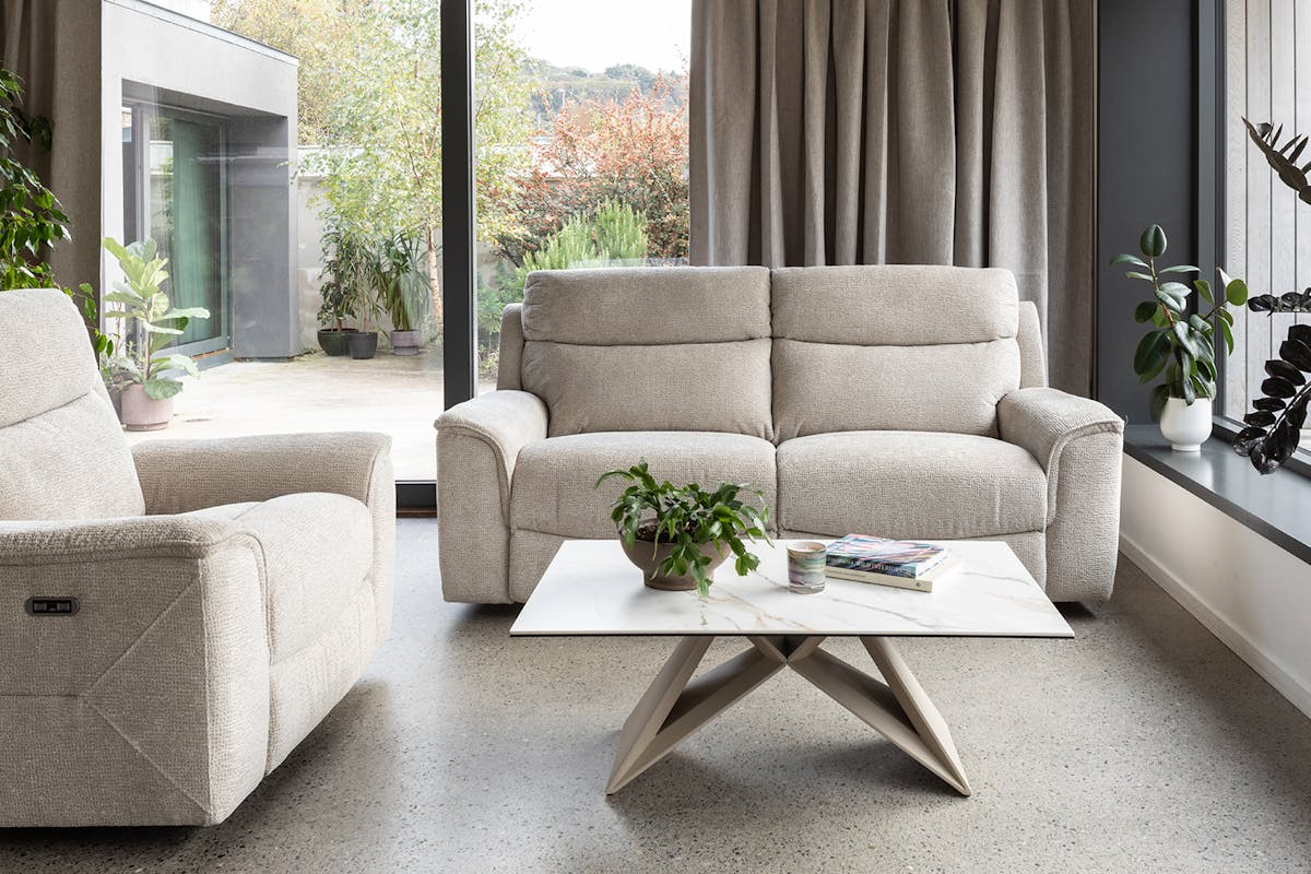 Kent 3 Seater Sofa | Power Recliner | Fabric | Mink-2