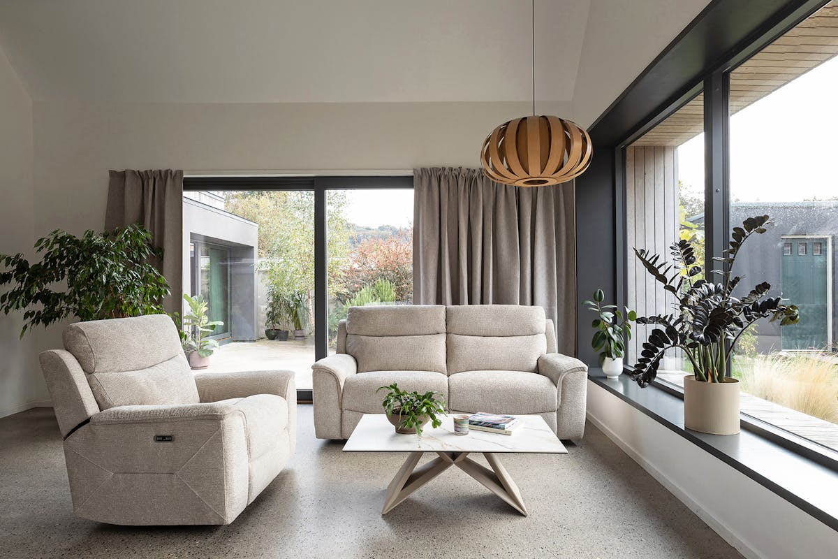 Kent 3 Seater Sofa | Power Recliner | Fabric | Mink-6