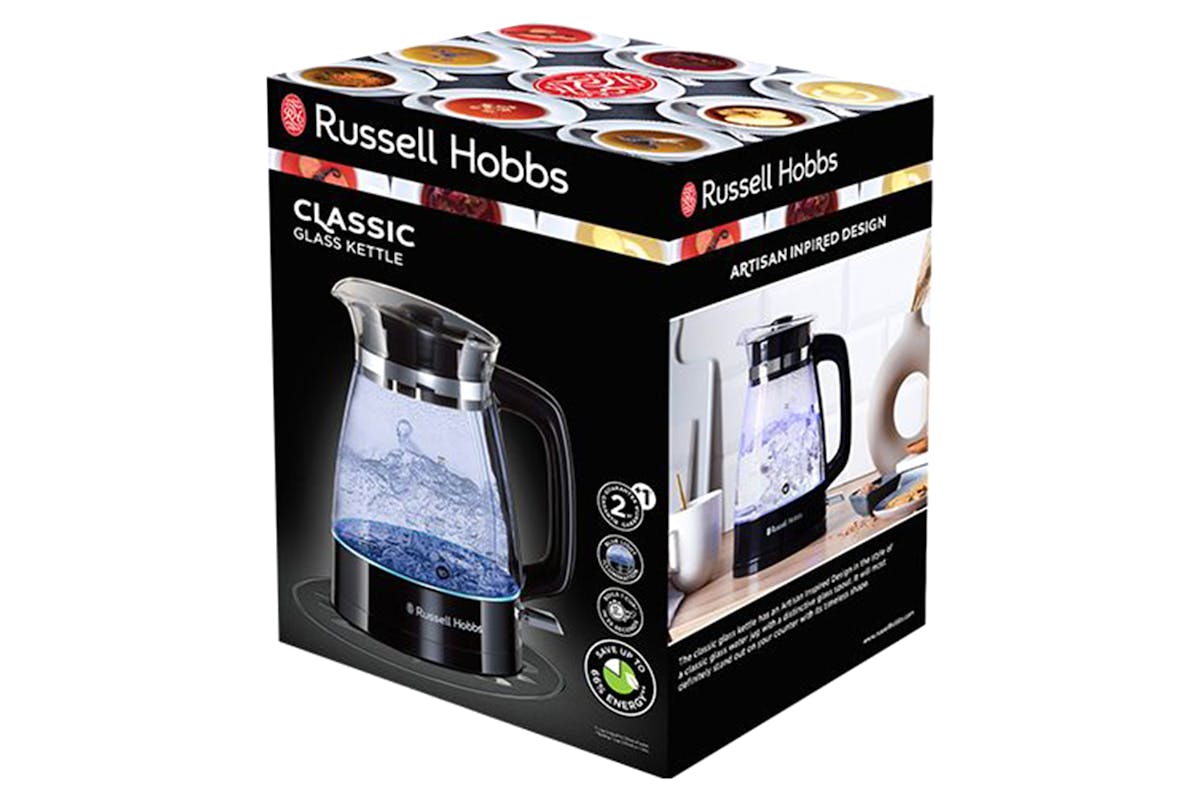 Russell Hobbs 1.7L Classic Glass Kettle | 26080 | Black-3