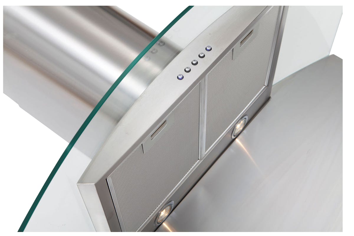 Luxair 110cm Curved Glass Hood | LA110CVDGL-3