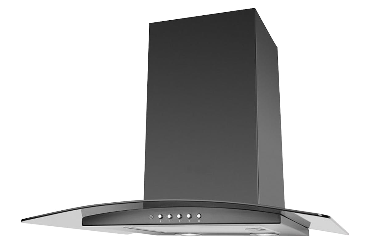 Luxair 60cm Curved Artis Cooker Hood | LA60ARTIS-CVDBL | Black-2