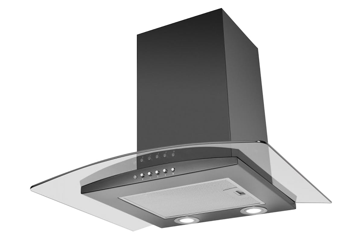Luxair 60cm Curved Artis Cooker Hood | LA60ARTIS-CVDBL | Black-3