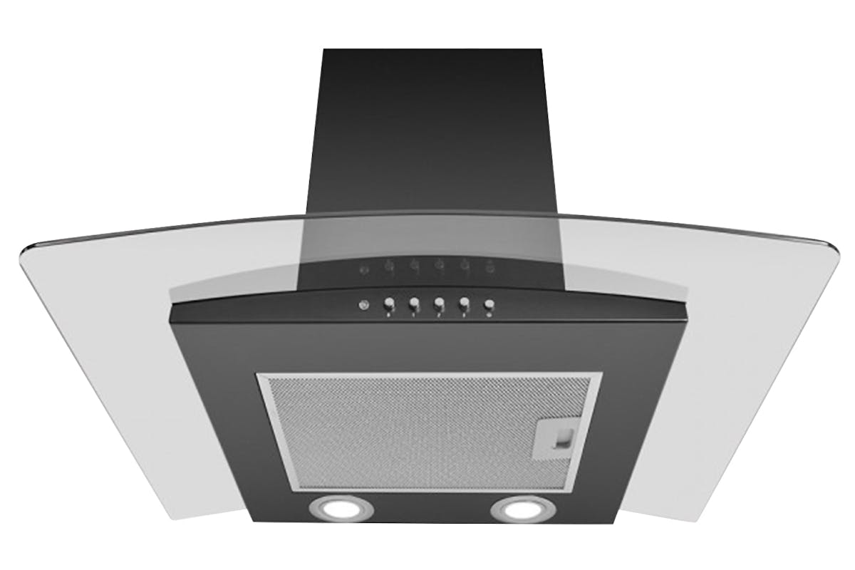 Luxair 60cm Curved Artis Cooker Hood | LA60ARTIS-CVDBL | Black-4