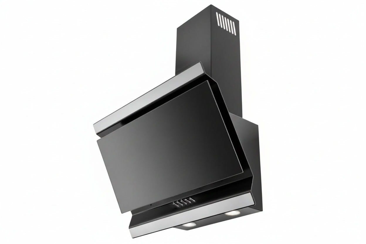 Luxair 90cm Ison Angled Cooker Hood | LA90ISONBLK