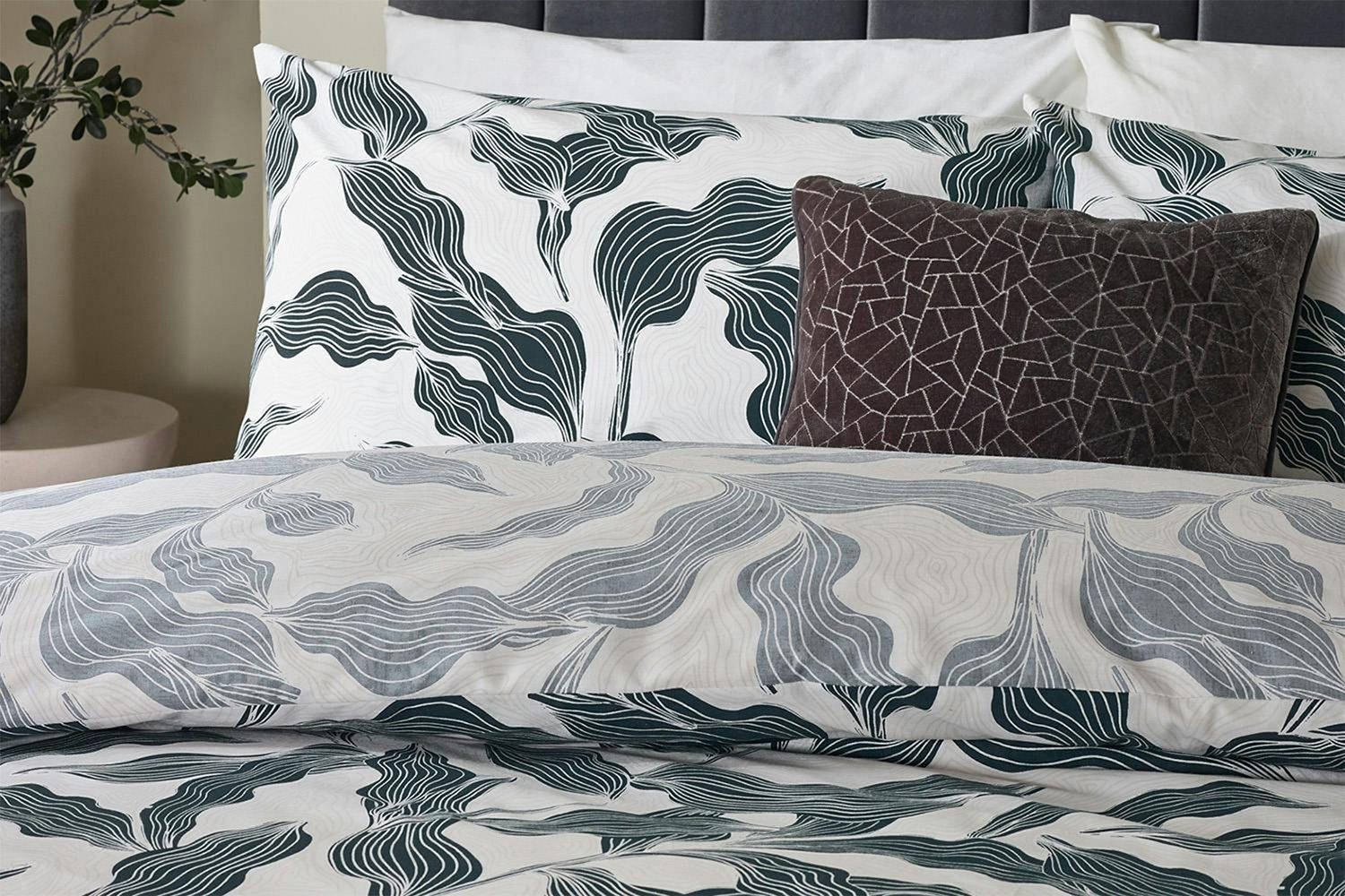 Hoem | Lauro Duvet Cover Set | White/Blue | Single-3