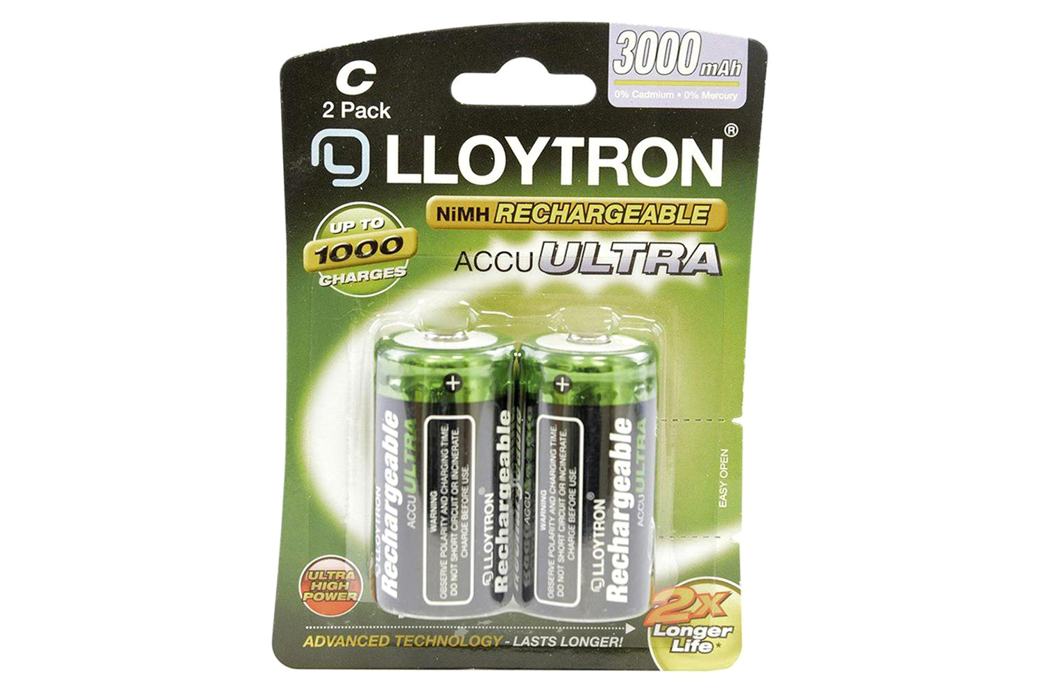 Lloytron NIMH AccuUltra Rechargeable Battery | 2 Pack-2