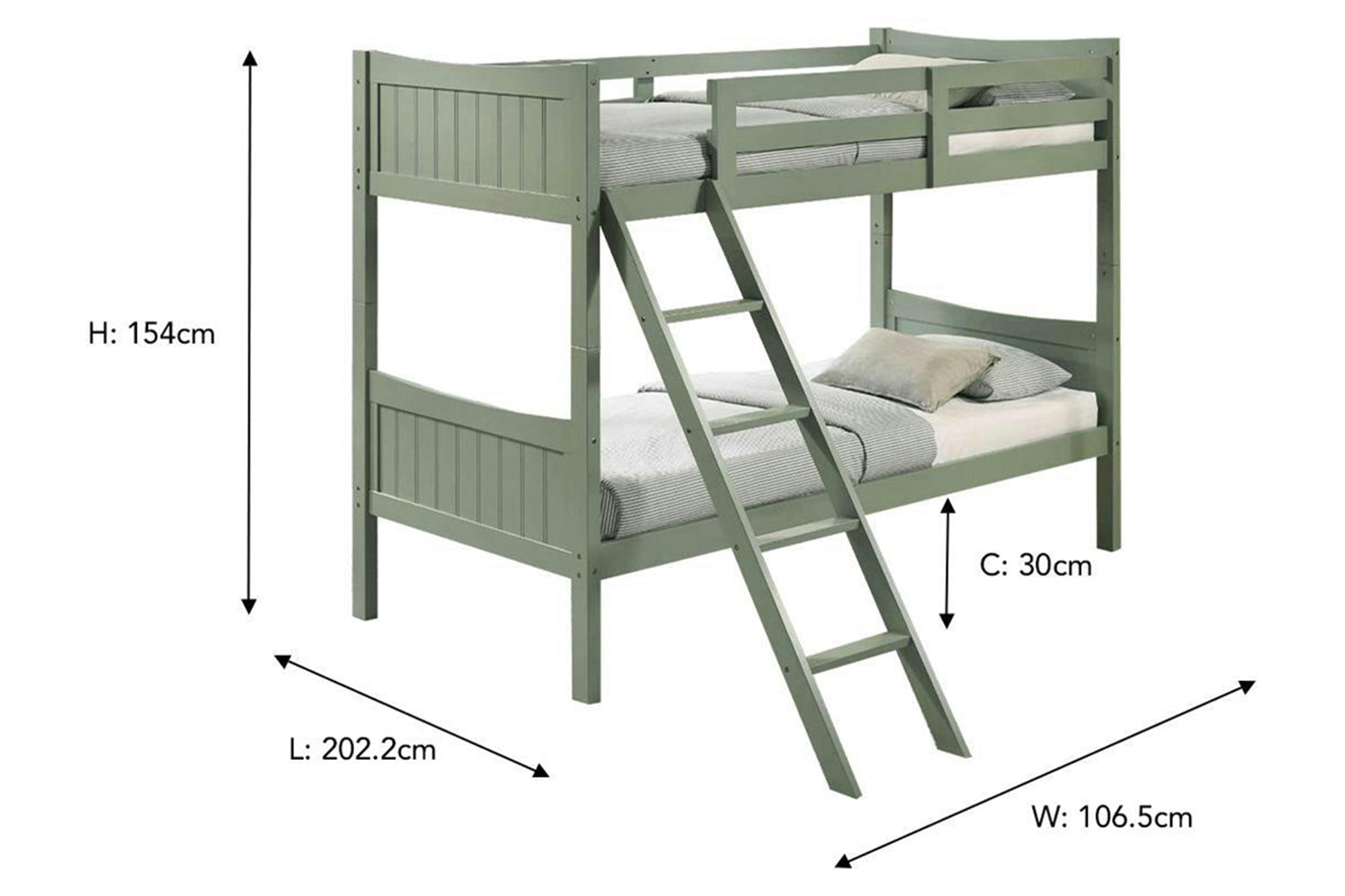 Laurel Bunk Bed | Green-3
