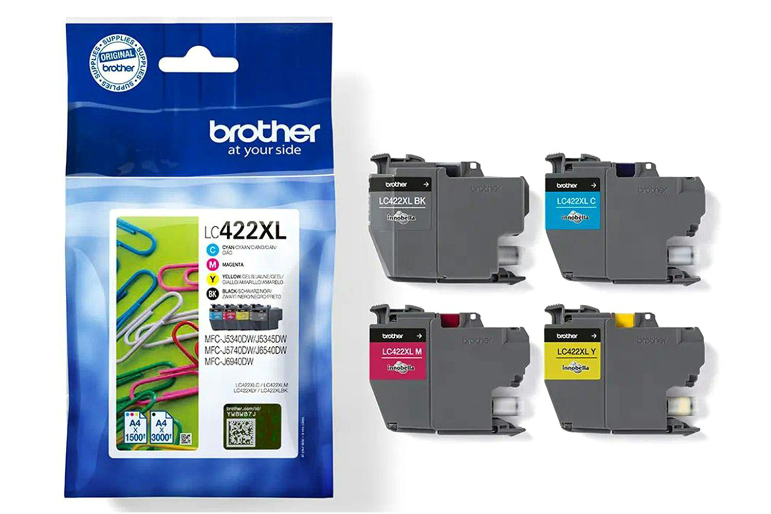 Brother LC422XLVAL Genuine Ink Cartridge | Multipack-4