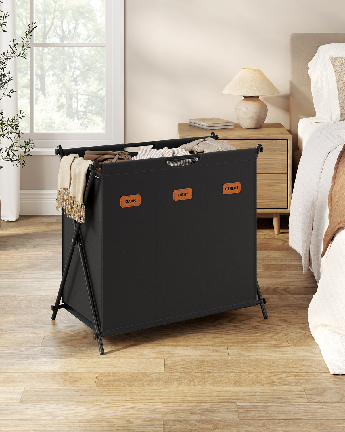 Laundry Hamper | Laundry Basket | 600d Oxford Fabric | 135 L | Black-2