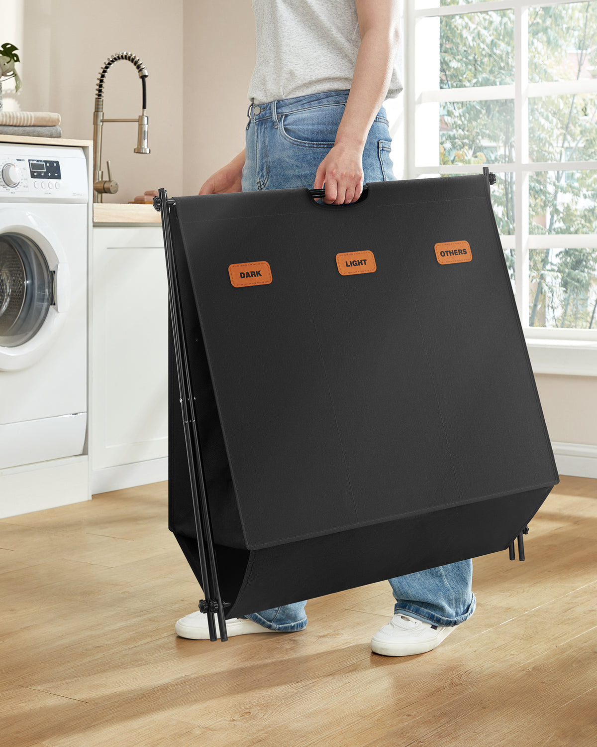 Laundry Hamper | Laundry Basket | 600d Oxford Fabric | 135 L | Black-4