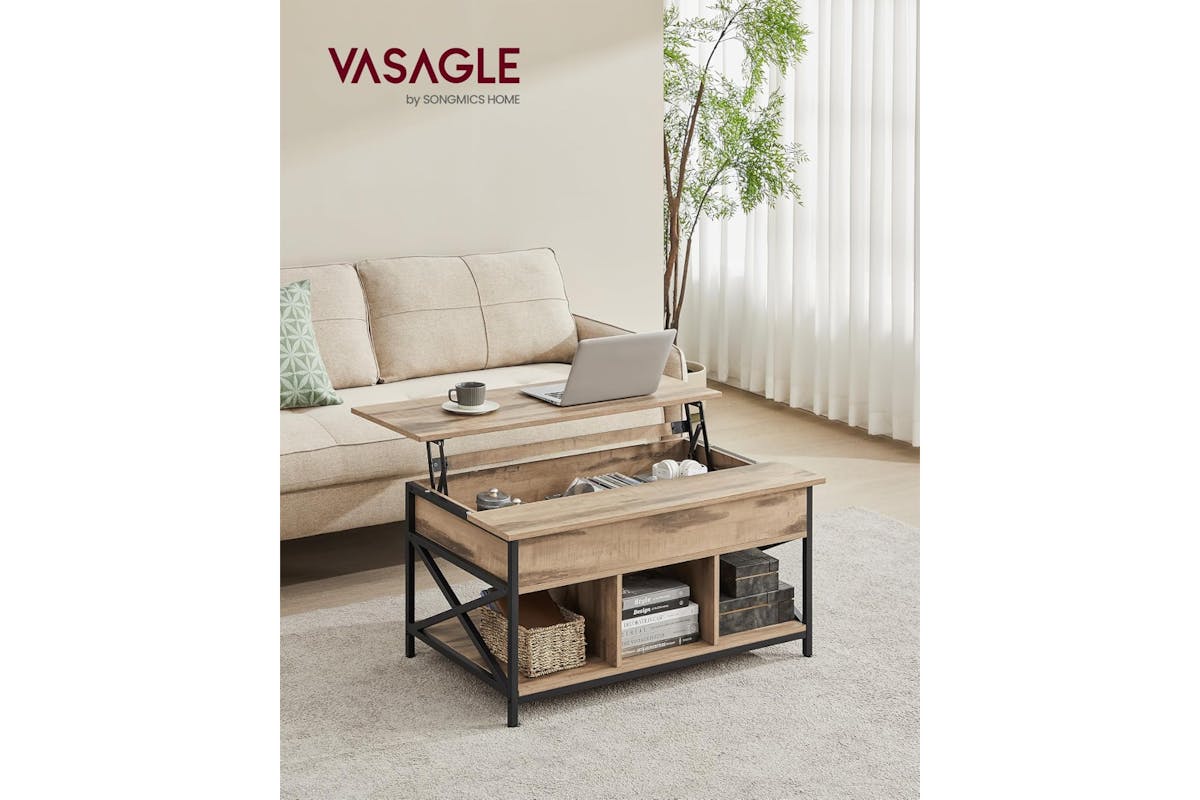Vasagle Coffee Table | Camel Brown/Black-2