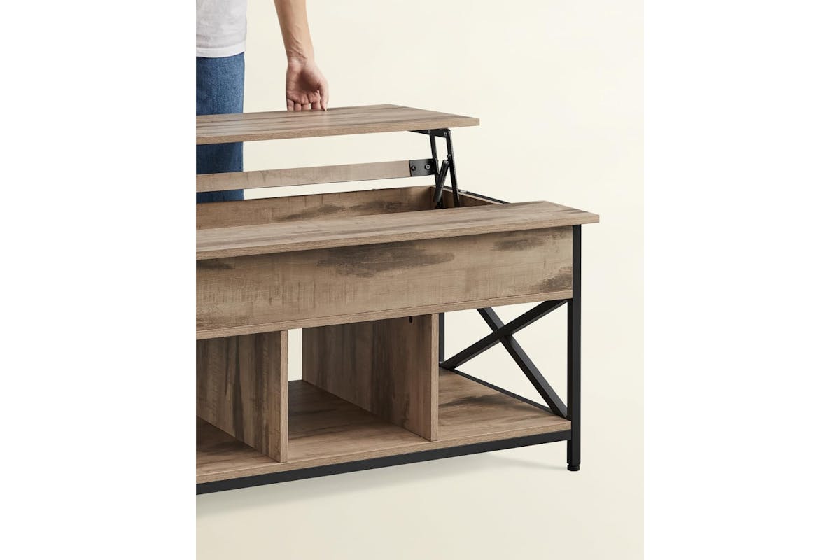 Vasagle Coffee Table | Camel Brown/Black-5