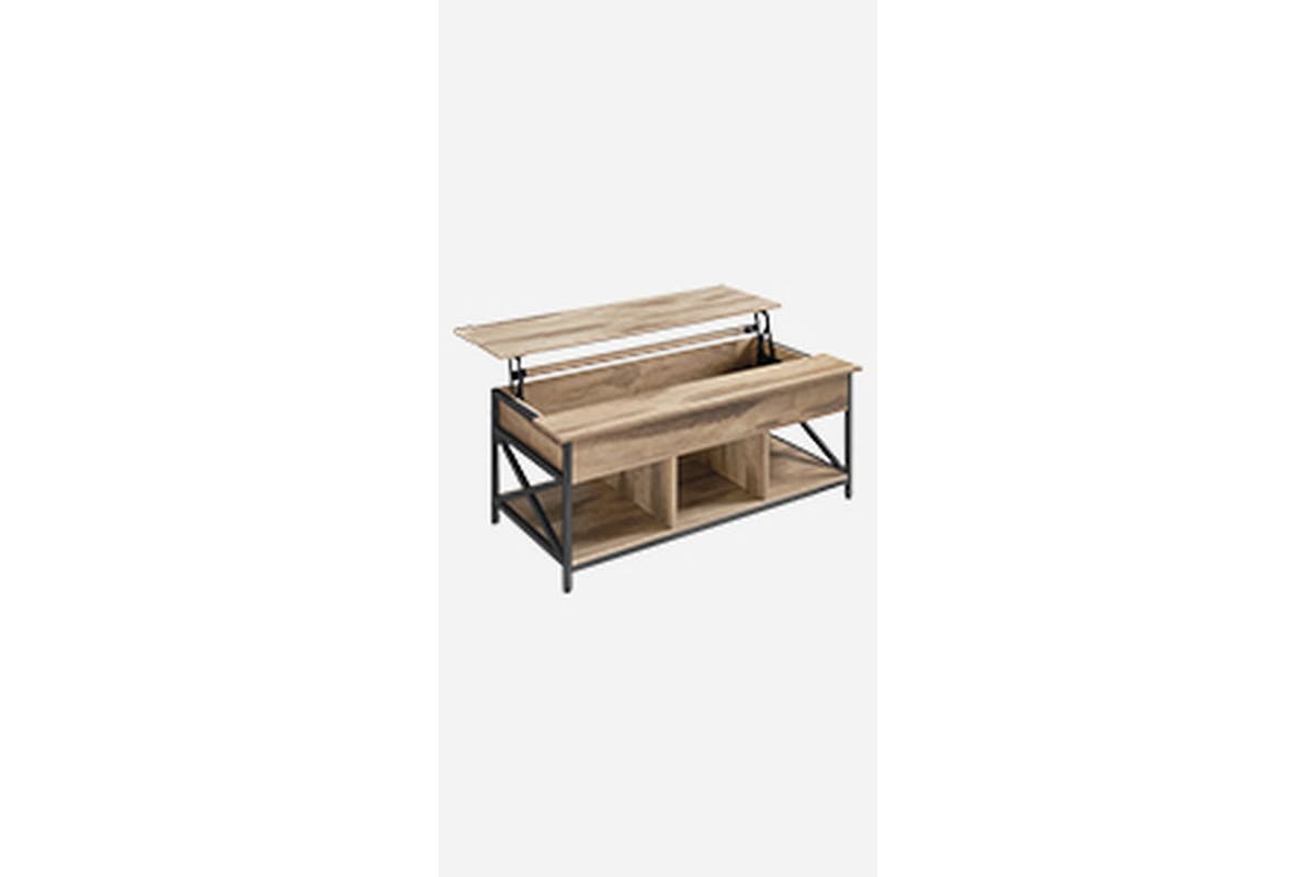 Vasagle Coffee Table | Steel & Particleboard | Camel Brown & Black | 120 X 60 X 48-62 Cm [Ex-Display - DC250587-000261]-9