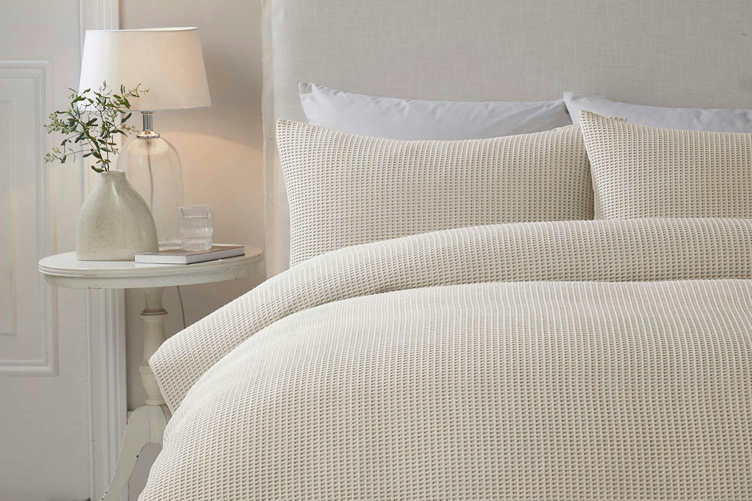 Serene | Lindly Duvet Cover Set | Beige | Super King