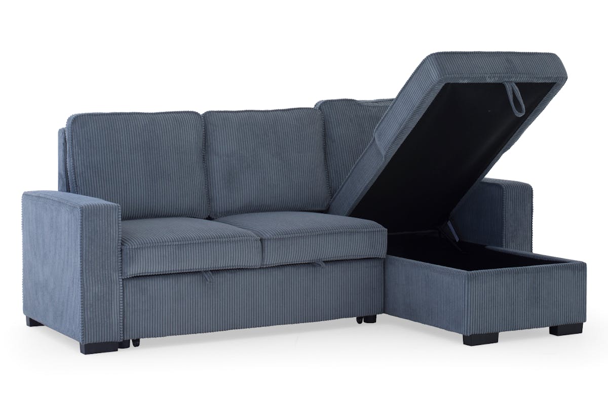 Leanne Chaise Sofa Bed | Reversible | Grey-9