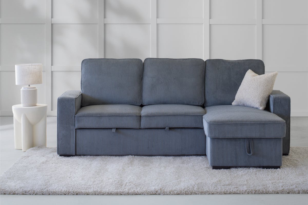 Leanne Chaise Sofa Bed | Reversible | Grey-11