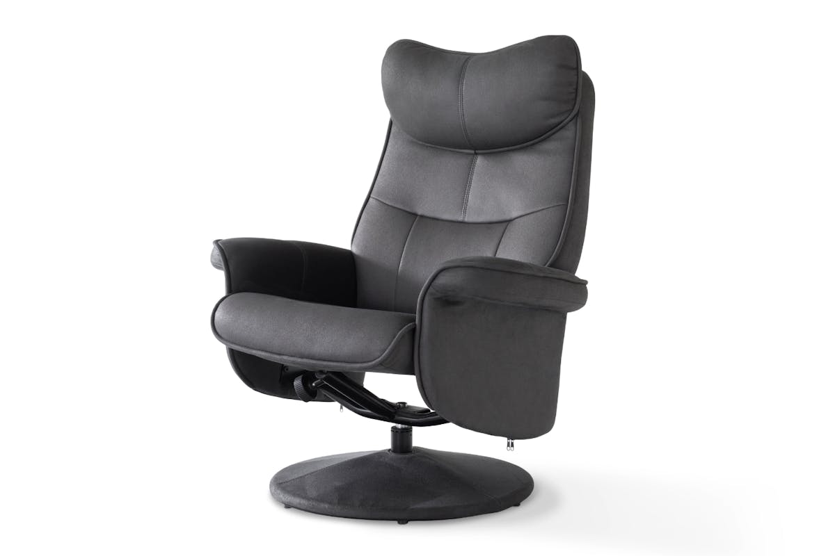 Levi Recliner with Footstool | Slate-11