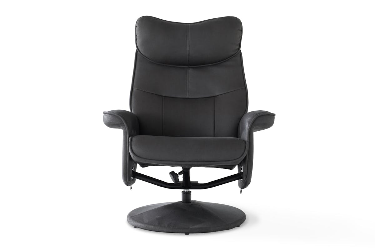 Levi Recliner with Footstool | Slate-8