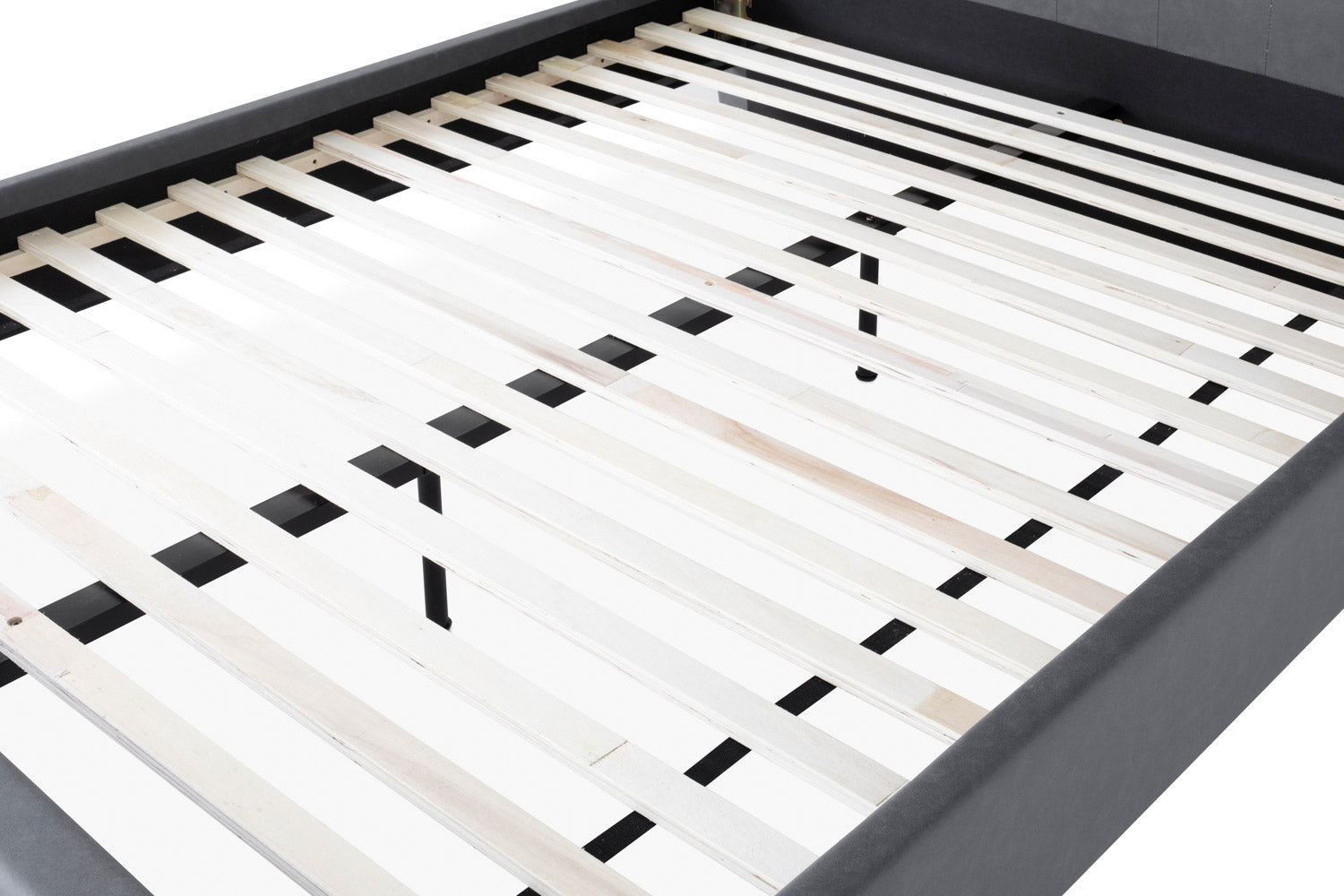 Lewis Bed Frame | Vegan Leather | King | 5ft | Black-8