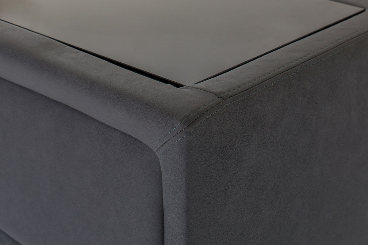 Lewis Chest of Drawer | Vegan Leather | 4 Drawer | Black-5