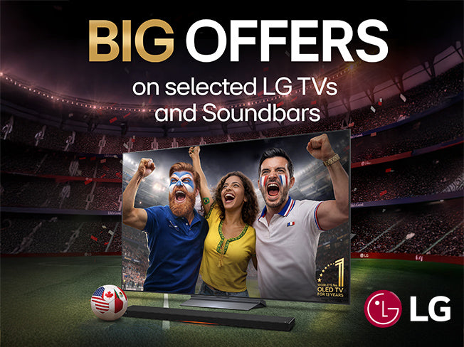View our offers on selected LG TVs and Soundbars.