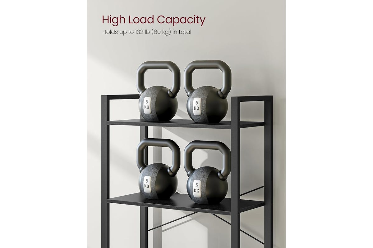 Vasagle Tall Bookshelf | 6 Shelves | Ebony Black/Ink Black-7