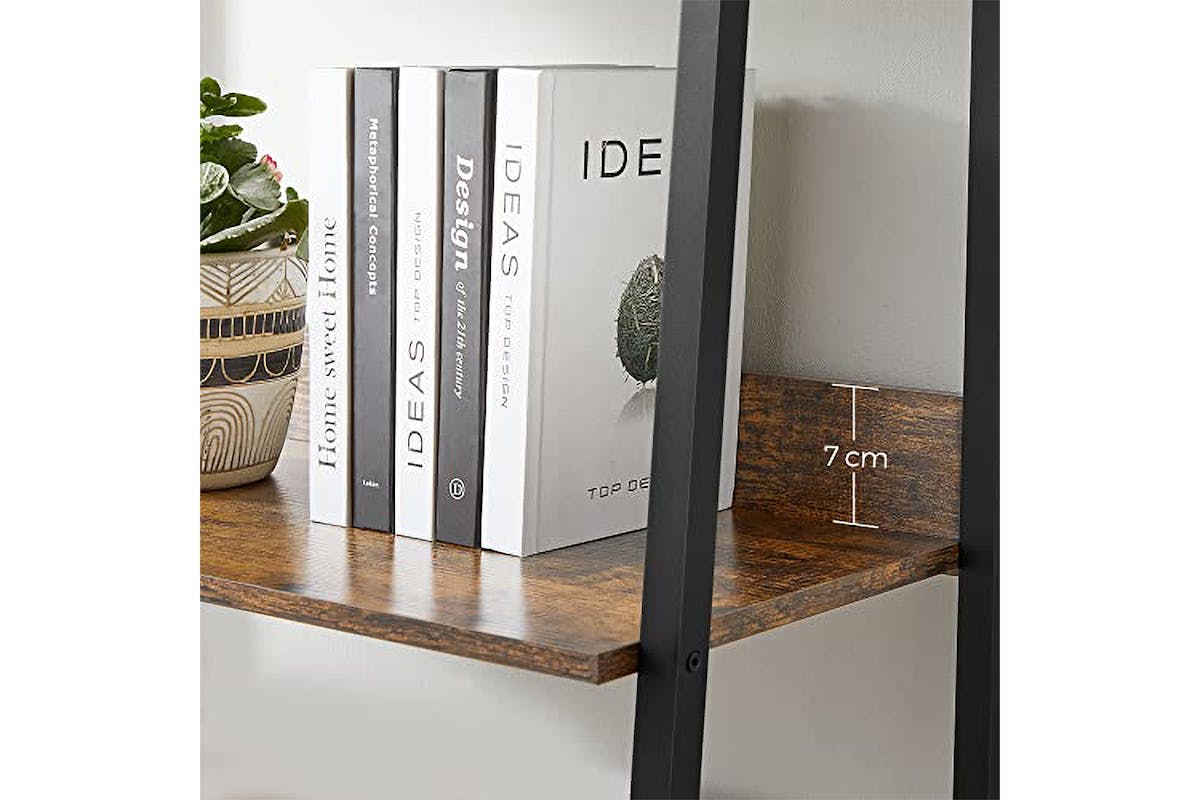 Vasagle Ladder Shelf | 5 Shelves | Vintage Brown/Black-5